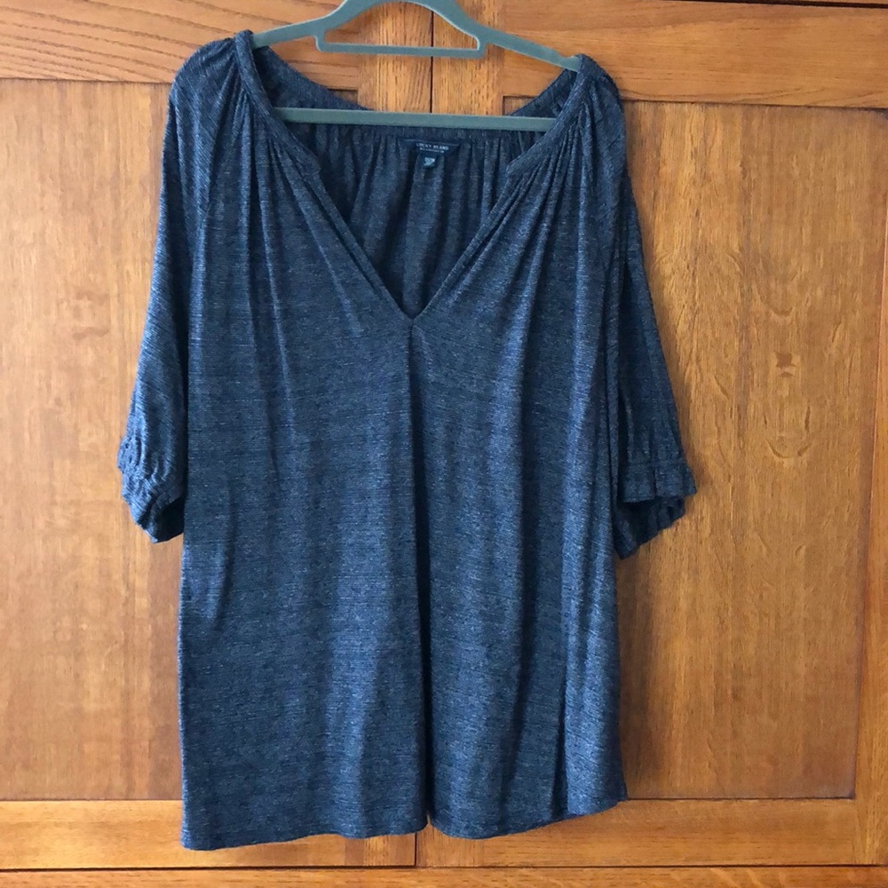 Lucky Brand heathered blue 3x top